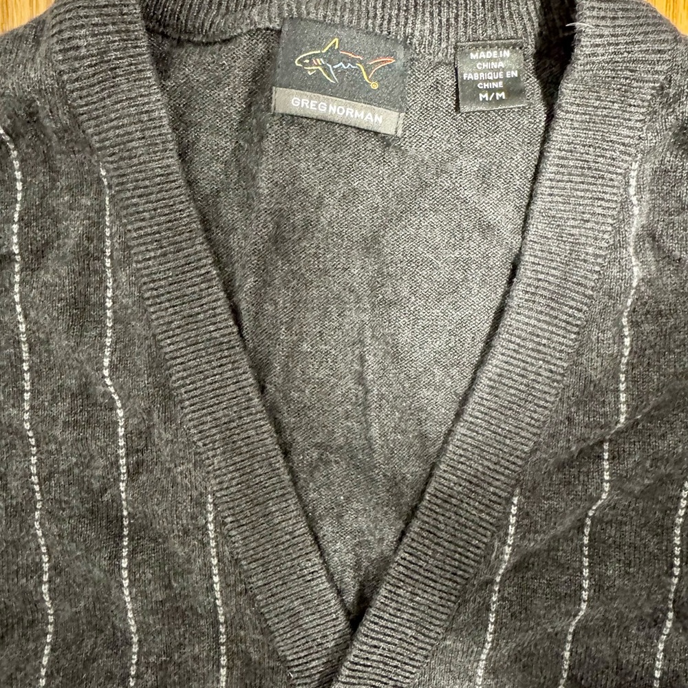 Greg Norman Collection Men's Charcoal Cardigan